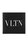 VLTN logo bifold wallet black - VALENTINO - BALAAN 1