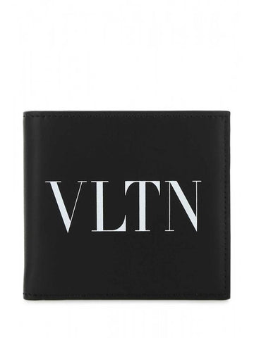 VLTN logo bifold wallet black - VALENTINO - BALAAN 1