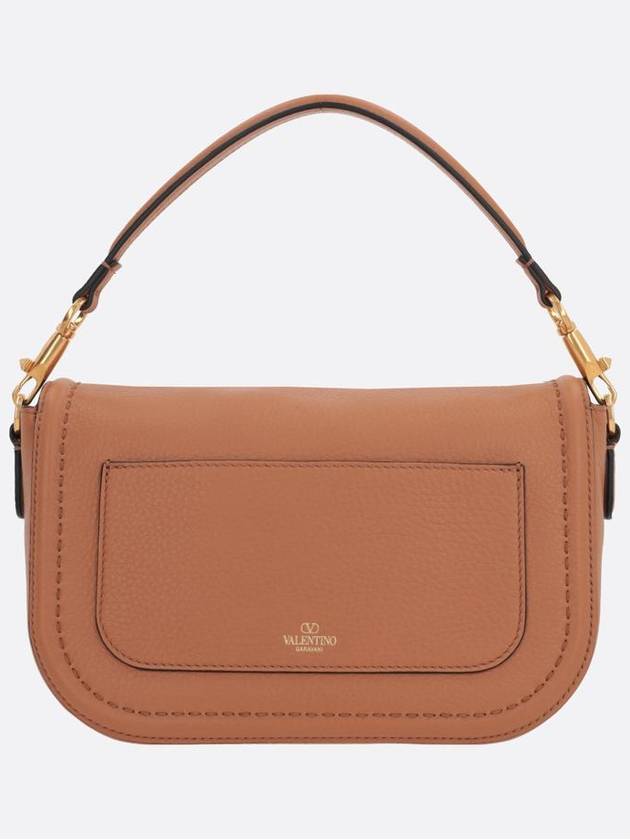 Alltime Soft Grain Calfskin Shoulder Bag Brown - VALENTINO - BALAAN 4