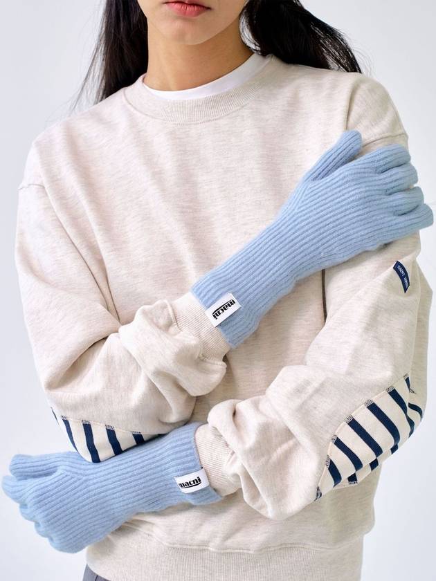 WOOL KNIT GLOVES SKY BLUE - MACNI - BALAAN 5