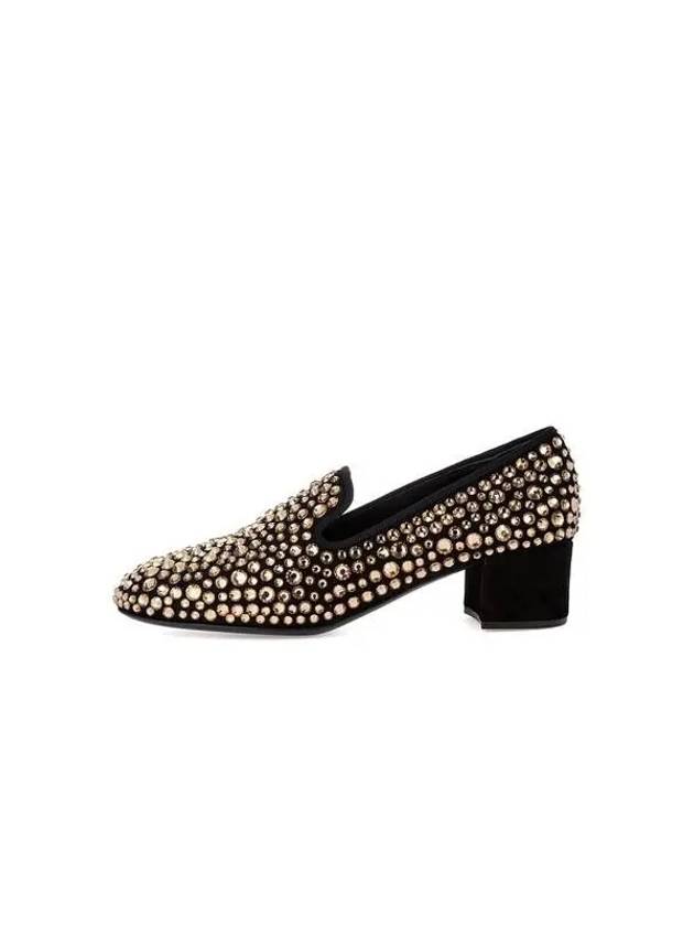 WOMEN SPLORCIA Rhinestone Loafers Black - GIUSEPPE ZANOTTI - BALAAN 1