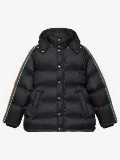 GG Jacquard Hooded Padding Jacket Black - GUCCI - BALAAN 2