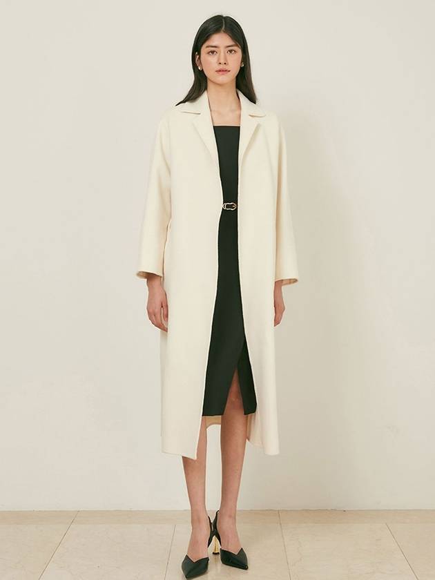 Alice Cashmere Blended Handmade Oversized Coat Ivory - AME - BALAAN 4