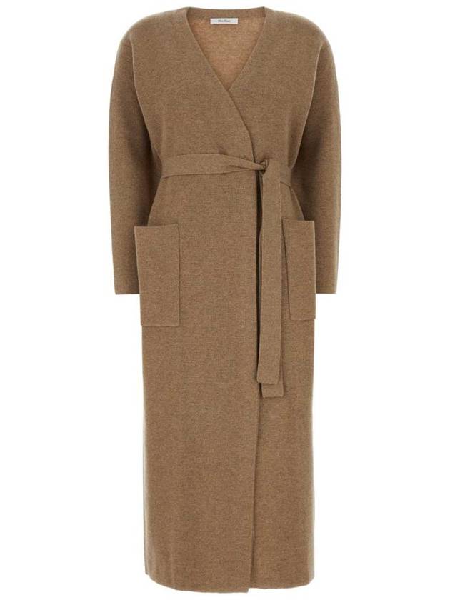 Gestro V Neck Belted Single Coat Beige - MAX MARA - BALAAN 2