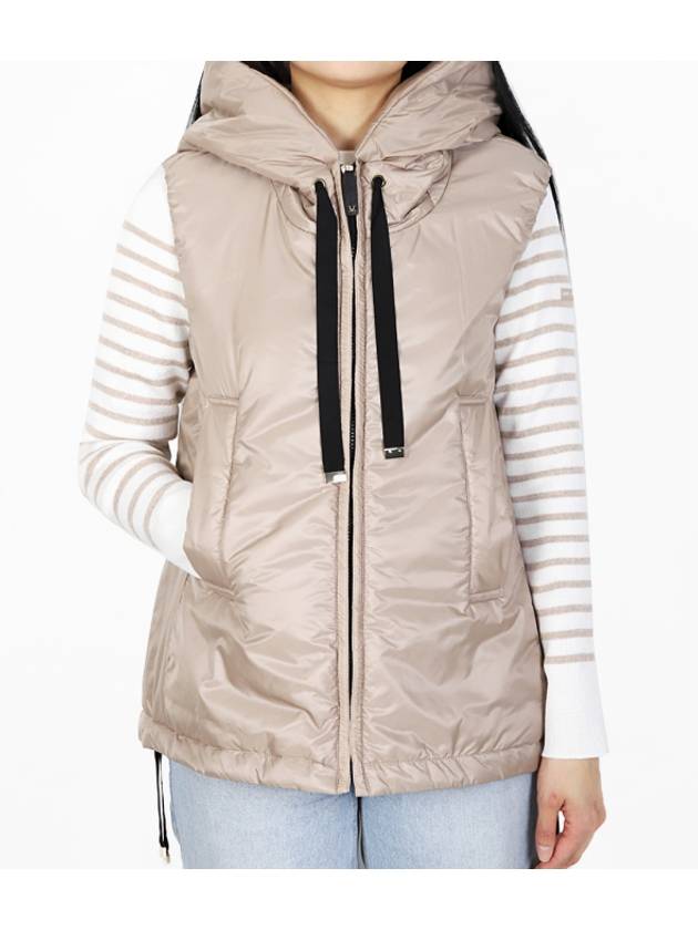 Greengo Water Repellent Vest Padded Vest Beige - MAX MARA - BALAAN 1