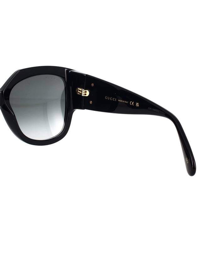 Logo Decorated Square Frame Sunglasses Black - GUCCI - BALAAN 5