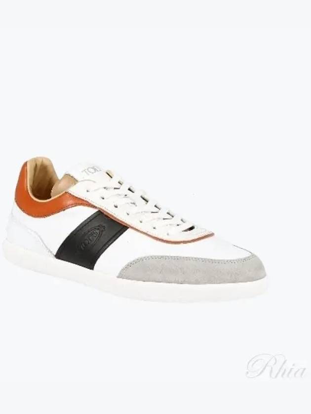 Leather Panel Low Top Sneakers White - TOD'S - BALAAN 2