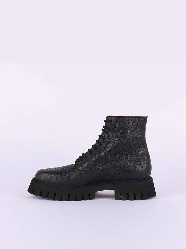 GG Supreme Leather Ankle Boots Black - GUCCI - BALAAN 4