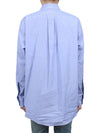 Stitched Cotton Long Sleeve Shirt Pale Blue - MAISON MARGIELA - 6