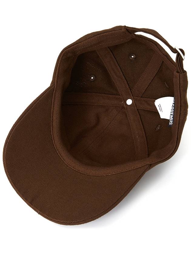 Logo Detail Cotton Ball Cap Brown - JACQUEMUS - BALAAN 6