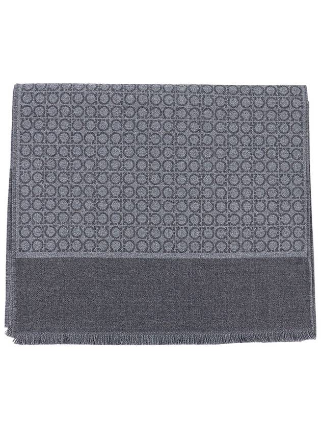 Gancini Muffler Grey - SALVATORE FERRAGAMO - BALAAN 3