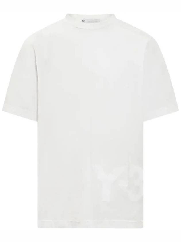 Big Logo Cotton Short Sleeve T-Shirt White - Y-3 - BALAAN 3