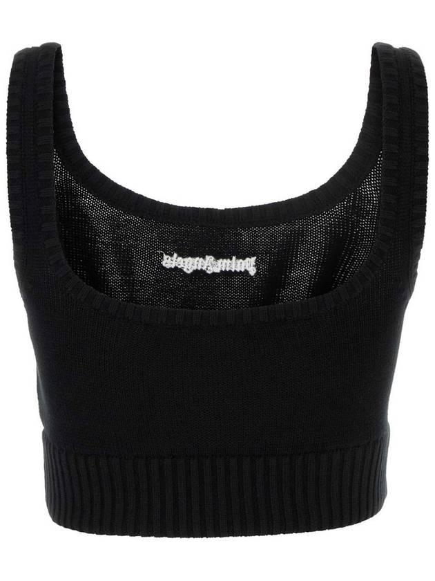 embroidered logo knit tank top PWHT016S24KNI0011003 - PALM ANGELS - BALAAN 3