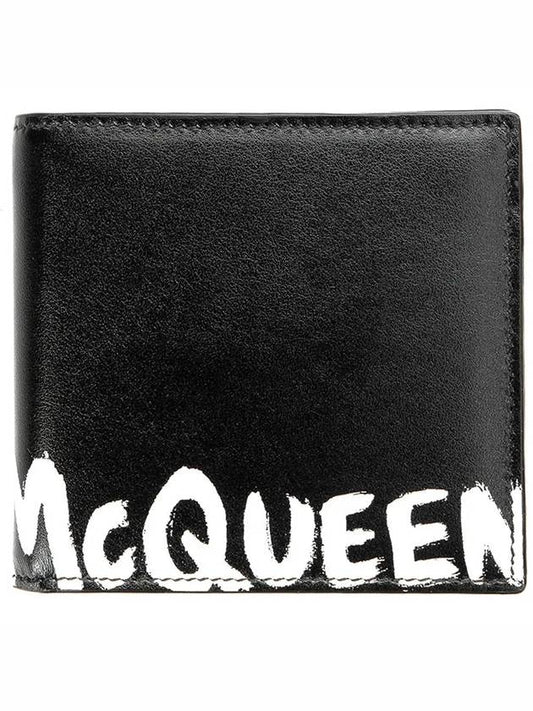 Logo Print Half Wallet Black - ALEXANDER MCQUEEN - BALAAN 2