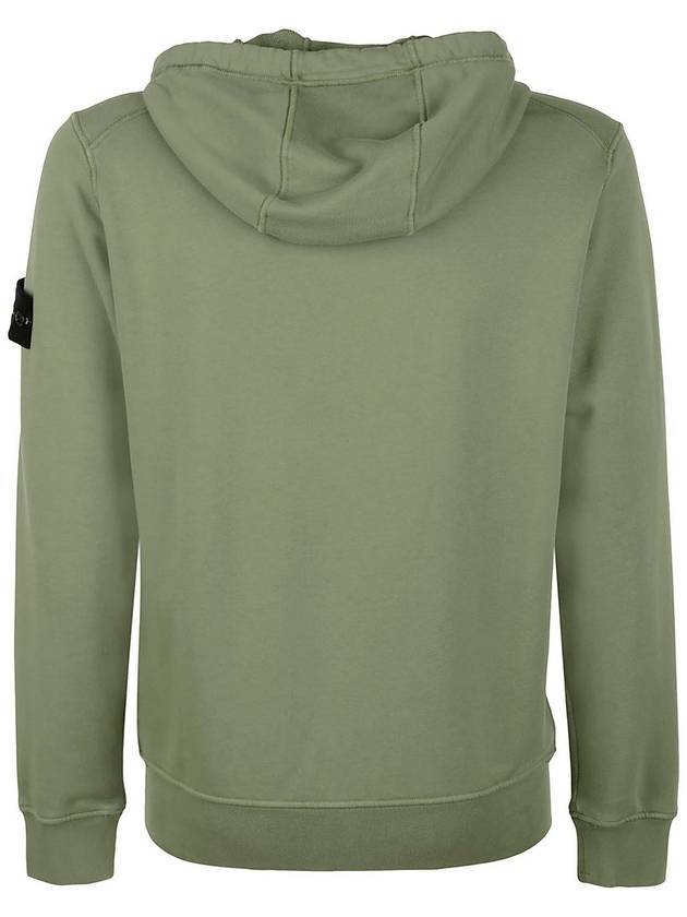 Wappen Patch Cotton Hooded Zip Up Sage - STONE ISLAND - BALAAN 3