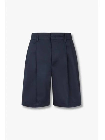 Men s Easy Pintuck Wide Shorts Navy - EMPORIO ARMANI - BALAAN 1