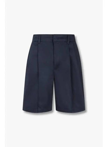 Men s Easy Pintuck Wide Shorts Navy - EMPORIO ARMANI - BALAAN 1