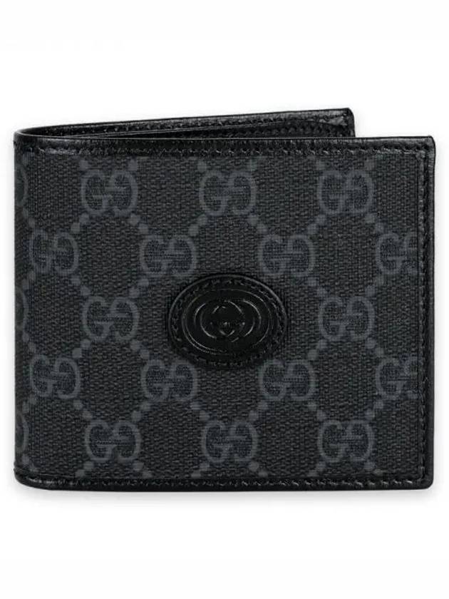 GG Supreme Interlocking G Halfwallet Black - GUCCI - BALAAN 2