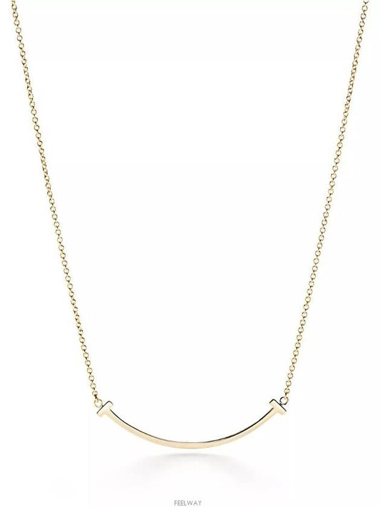 T Smile Small Necklace Gold - TIFFANY & CO. - BALAAN 2