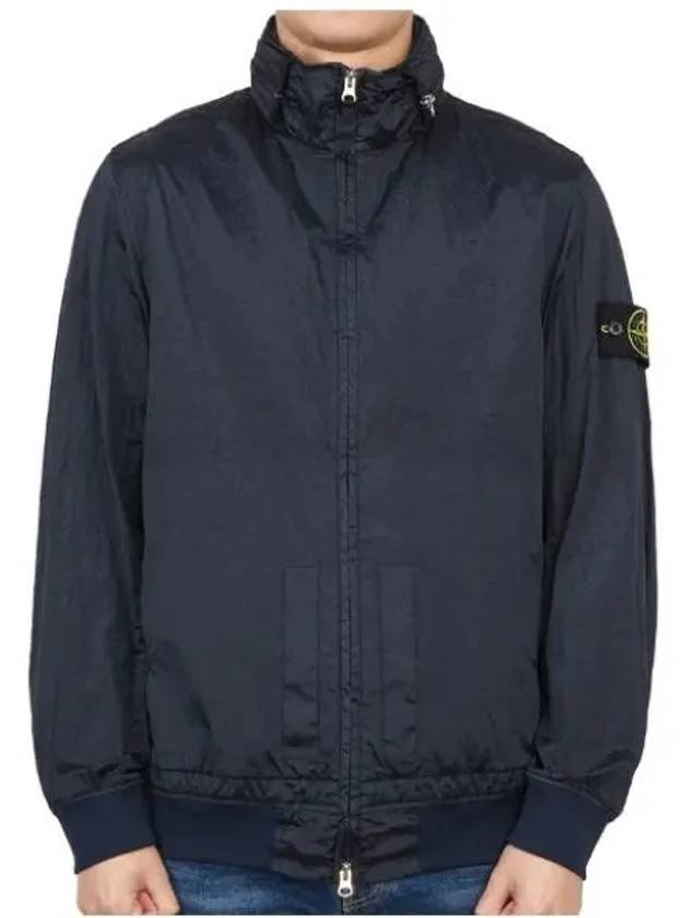 Men's Logo Patch Nylon Metal Zip-up Jacket Navy - STONE ISLAND - BALAAN 2