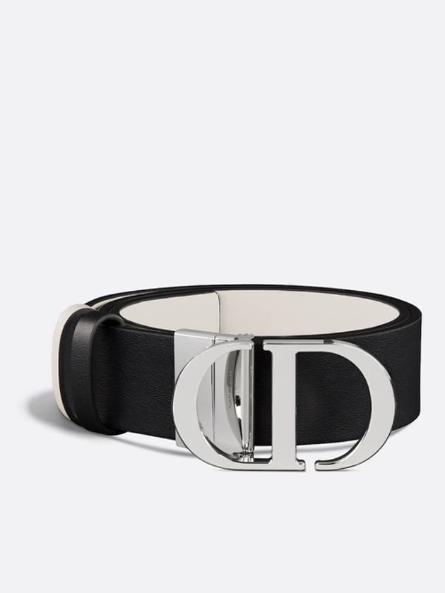 30 Montaigne Reversible Belt White Black - DIOR - BALAAN 2