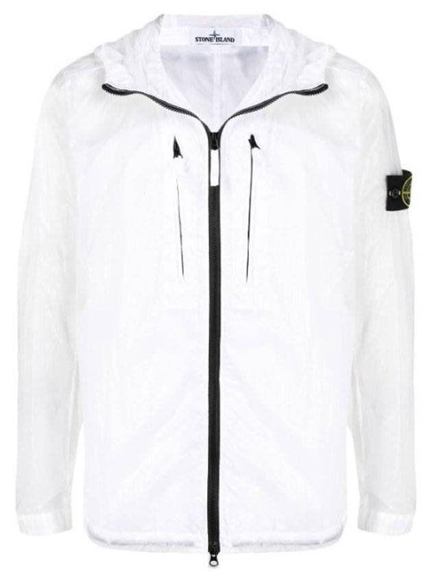 Men's Wappen Patch Lucido TC Windbreaker White - STONE ISLAND - BALAAN 1