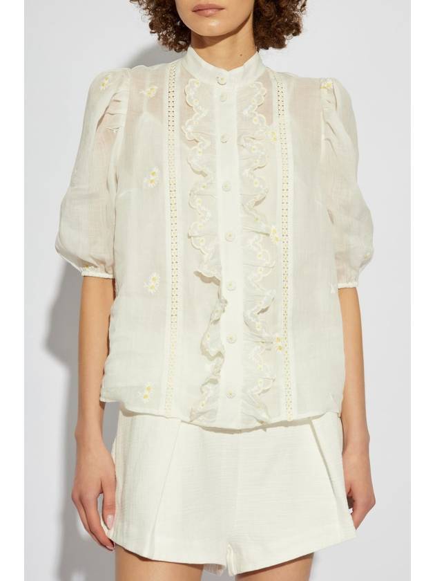 Zimmermann Shirt With Daisy Motif, Women's, White - ZIMMERMANN - BALAAN 3