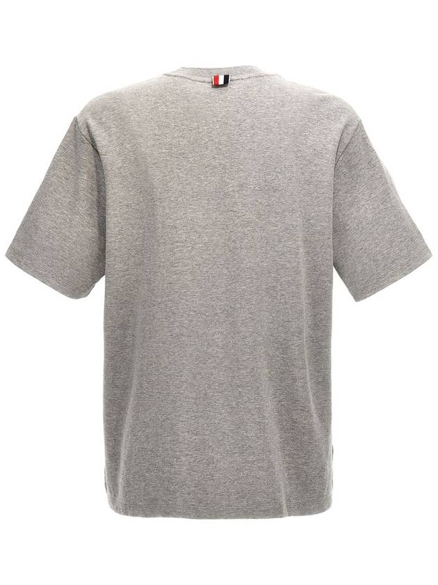 Cotton Oversized Pocket Short Sleeve T-Shirt Light Grey - THOM BROWNE - BALAAN 3