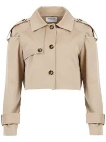 Shoulder point trench crop jacket beige - ILROZE - BALAAN 1