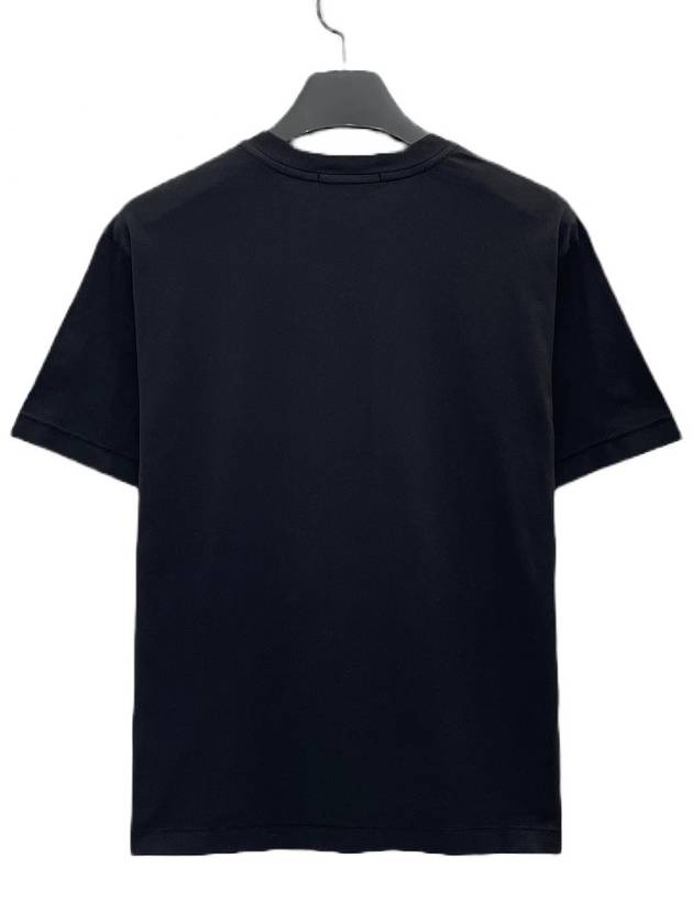 Logo Patch Cotton Short Sleeve T-Shirt Black - STONE ISLAND - BALAAN 3