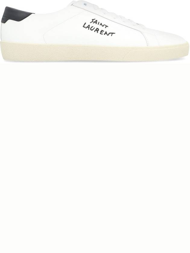 Court Classic SL 06 Leather Low Top Sneakers White - SAINT LAURENT - BALAAN 3