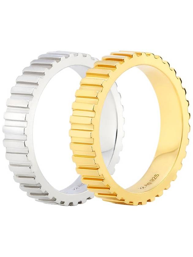 Unisex Time Sawtooth Wide Ring 22K - BE/GINS - BALAAN 1