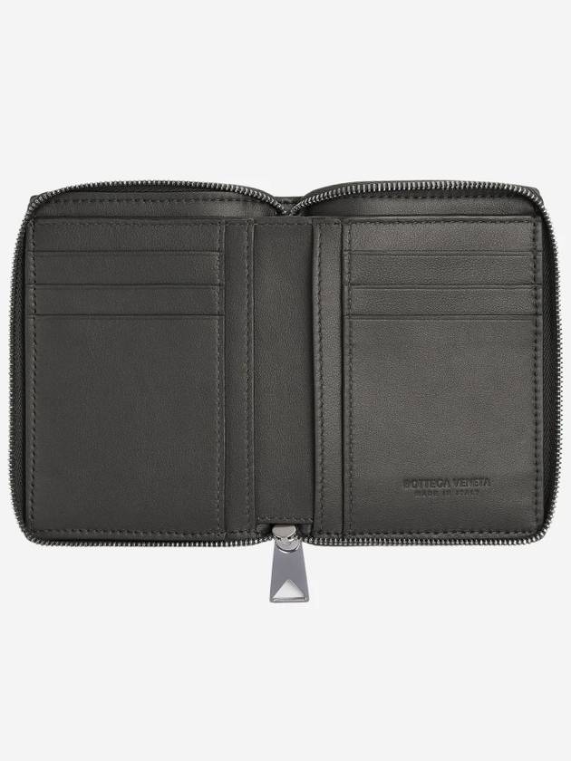 Intrecciato Zipper Around Half Wallet Light Grey - BOTTEGA VENETA - BALAAN 6