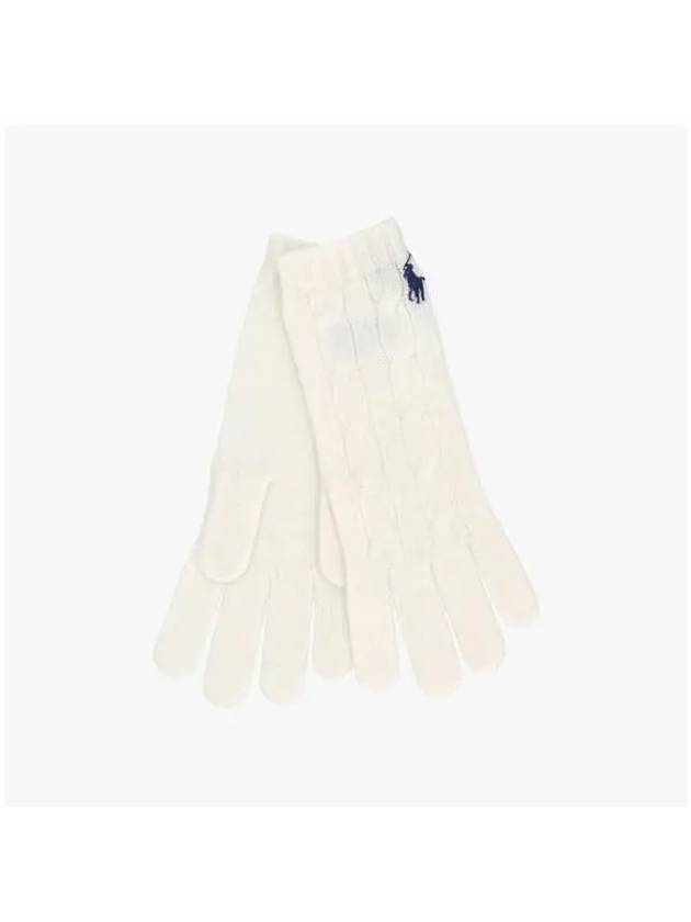 WC0638 107 Pony Cable Knit Gloves - POLO RALPH LAUREN - BALAAN 2