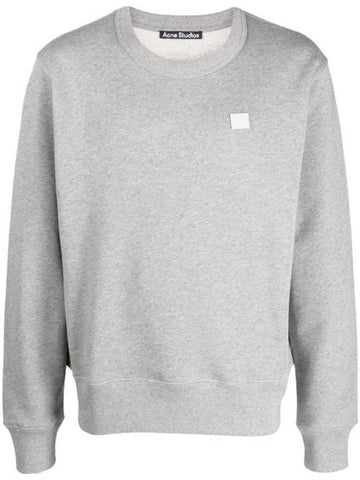 Logo Patch Regular Fit Crew Neck Sweatshirt Light Grey - ACNE STUDIOS - BALAAN 1