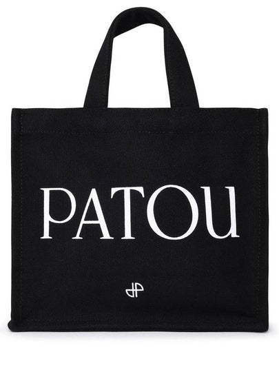 Logo Print Cotton Tote Bag Black - PATOU - BALAAN 2