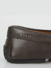 Men's Pierced Striped Leather Loafers Brown - BALLY - BALAAN 7