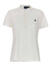 Women's Julie Embroidered Logo Short Sleeve Polo Shirt White - POLO RALPH LAUREN - BALAAN 2