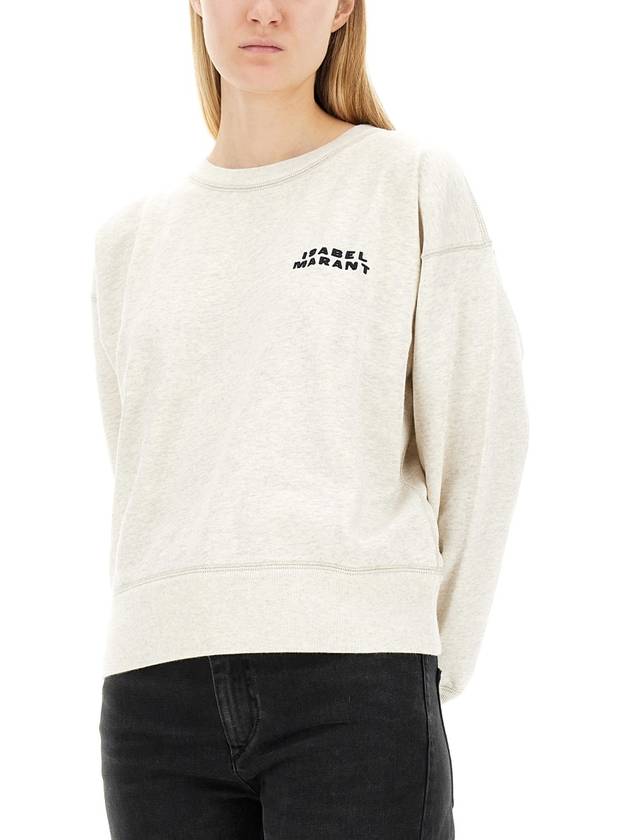 Shard Embroidered Logo Sweatshirt Ecru - ISABEL MARANT - BALAAN 7