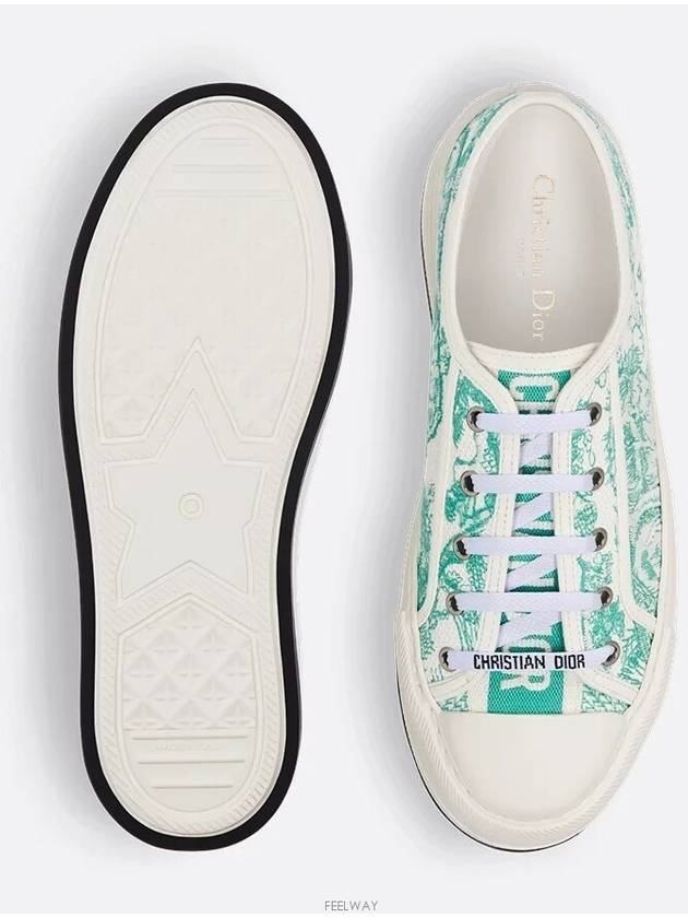 Walk NDior Toile De Jouy Sauvage Motif Platform Low Top Sneakers Aquamarina - DIOR - BALAAN 5