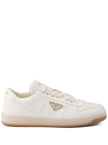 Downtown Nappa Leather Low Top Sneakers Ivory - PRADA - BALAAN 1