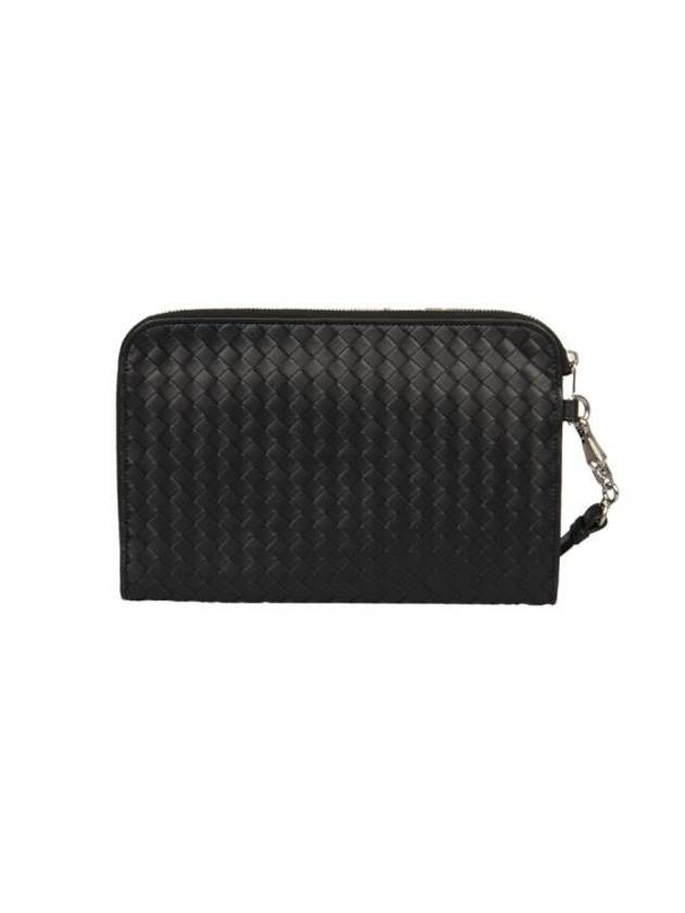 Intrecciato Documents Zipper Clutch Bag Black - BOTTEGA VENETA - BALAAN 3