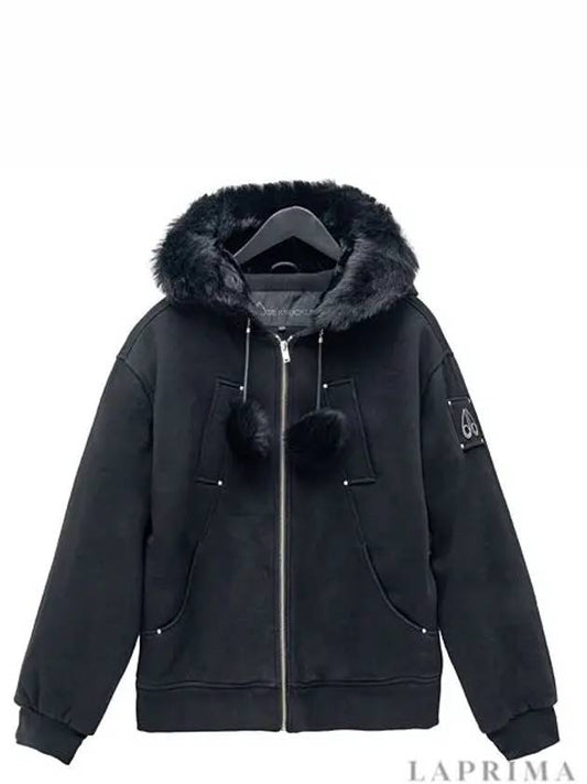 hooded jacket black - MOOSE KNUCKLES - BALAAN 2