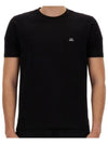 Men's 30 1 Jersey Logo Short Sleeve T-Shirt Black - CP COMPANY - BALAAN 4