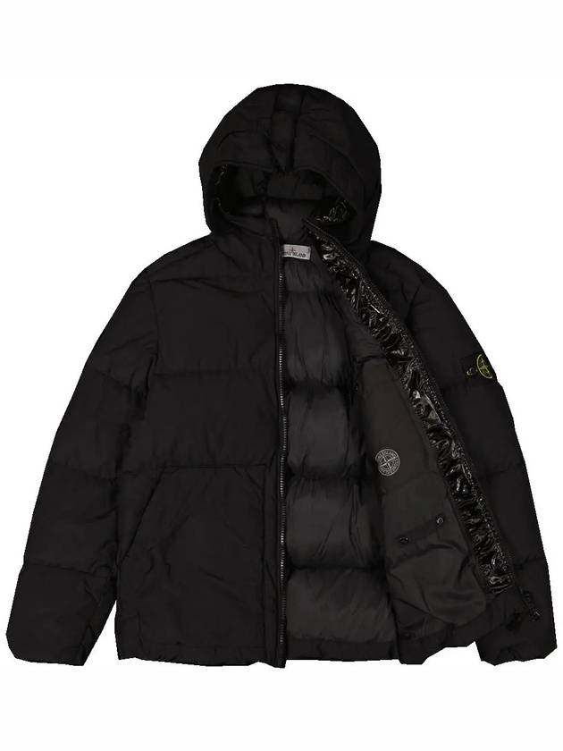 Naslan Light Watro Down Hooded Padding Black - STONE ISLAND - BALAAN 5