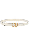 Saddle 20mm Ultrasmooth Calfskin Leather Belt Latte - DIOR - BALAAN 1