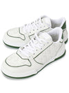 One Oblique Perforated Calfskin Low Top Sneakers White Green - DIOR - BALAAN 2