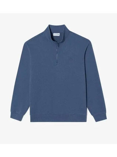 Men s sweater like half zip sweatshirt dark blue - LACOSTE - BALAAN 1