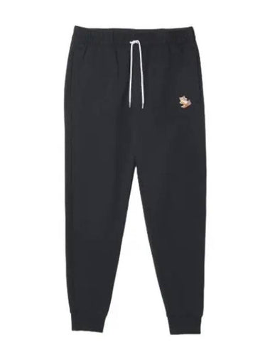 Chillex Fox Patch Classic Jogger Pants Black - MAISON KITSUNE - BALAAN 1