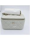 Classic Vanity Bag Cosmetic Bag Rectangular Caviar Gold Light Gray AP1341 - CHANEL - BALAAN 6